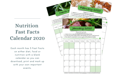 Nutrition Fast Facts Calendar 2020
